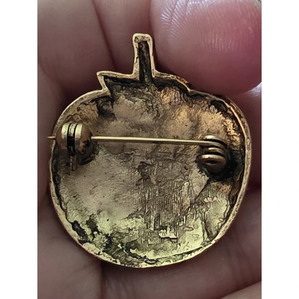 Vintage Enamel Jack 'O Lantern Brooch/pin